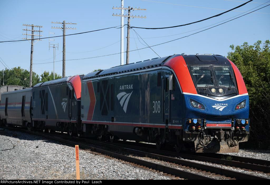 Eastbound "Empire Builder" comes off the bridge